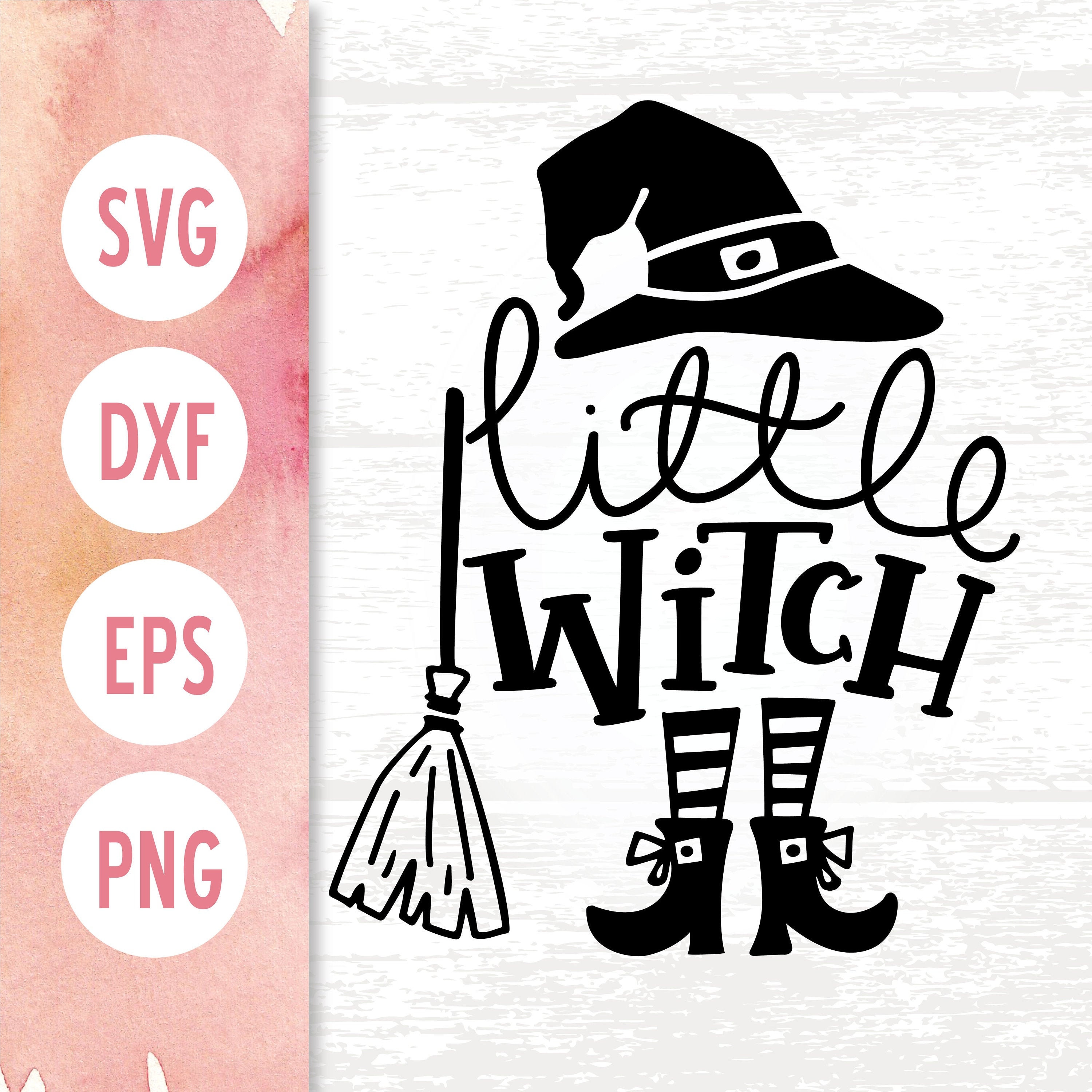 Little Witch SVG File Cute Halloween Svg for Girls Baby Girl Etsy