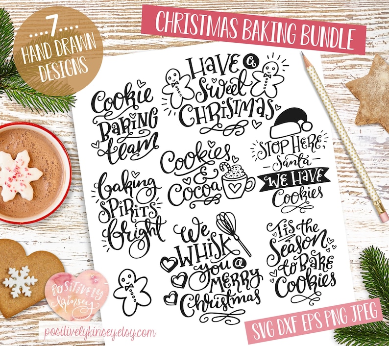 Download Christmas Baking SVG Bundle 7 Holiday Svg Files Pot Holder ...