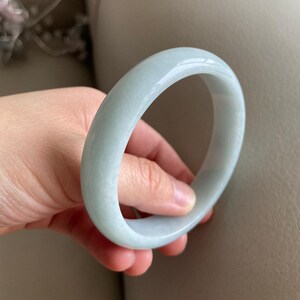 Bransoletka z jadeitu 63,3 mm (2,49 cala), okrągły kształt, jasnozielony, bransoletka z jadeitu, certyfikowany jadeit klasy A, kamienie szlachetne Birmy Myanmar