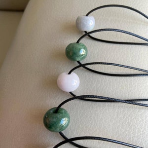 Bead Jadeite Jade Pendant 17.5 x 13.5mm, Green, Light Green & Light Lavender, Natural Grade A Jade, Burma Burmese Gemstones Jewelry