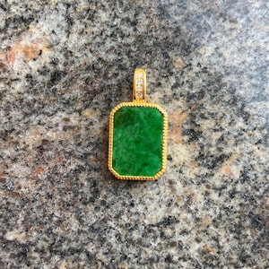 Green Jadeite Jade Pendant, 925 Silver Plate, Natural Grade A Type A Jade, Burmese Gemstones, Jewelry