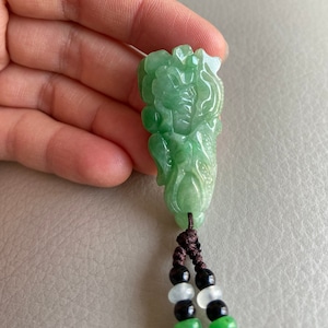 Fortune Cabbage Jadeite Jade Pendant, Necklace, Green, Natural Grade A Jade, Burmese Gemstones Jewelry