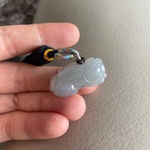 Rabbit Jadeite Jade Pendant, Light Green, Certified Natural Grade A Jade, Burmese Myanmar Gemstone, Jewelry, Necklace