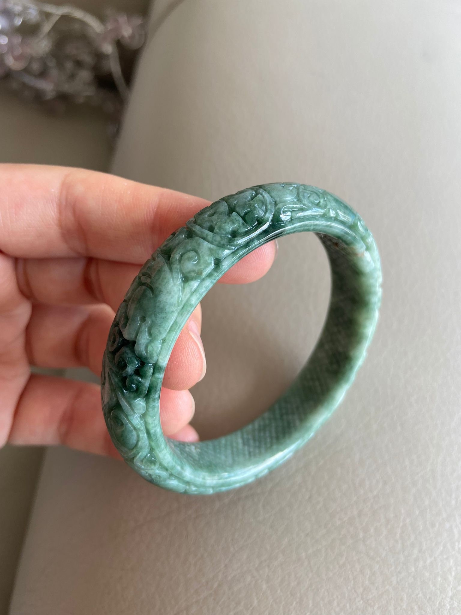 ❤️椭圆型翡翠ハングル