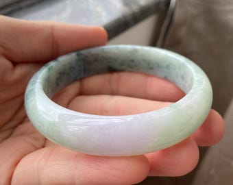 56.4 mm 認定タイプ A 100%天然ライトグリーンラウンドカット翡翠
