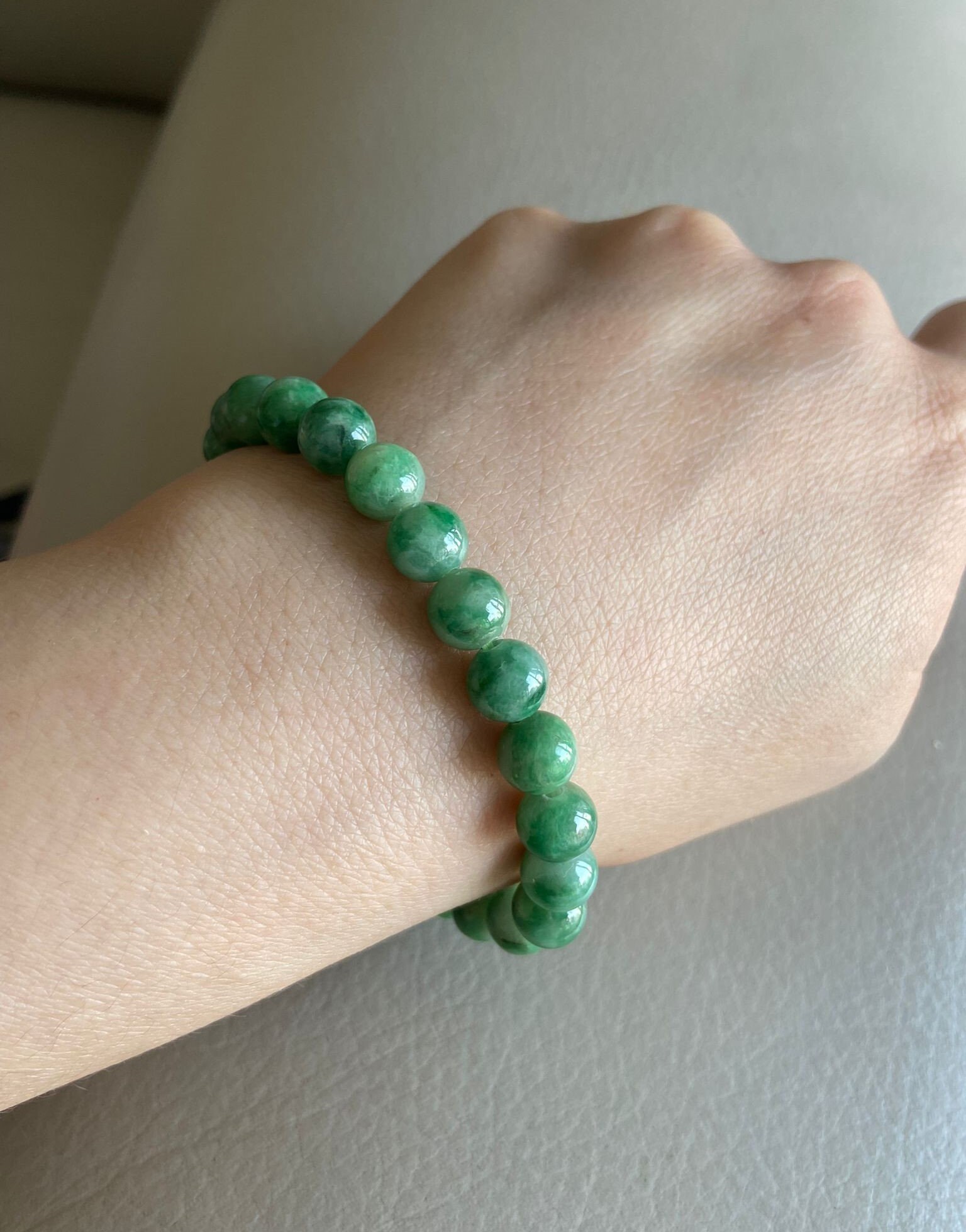 Bracciale Artigli Di Gatto Feng Shui, Perline In Palissandro E Semi Di Giada Bianca, Regolabile, Portafortuna E Protezione Energetica