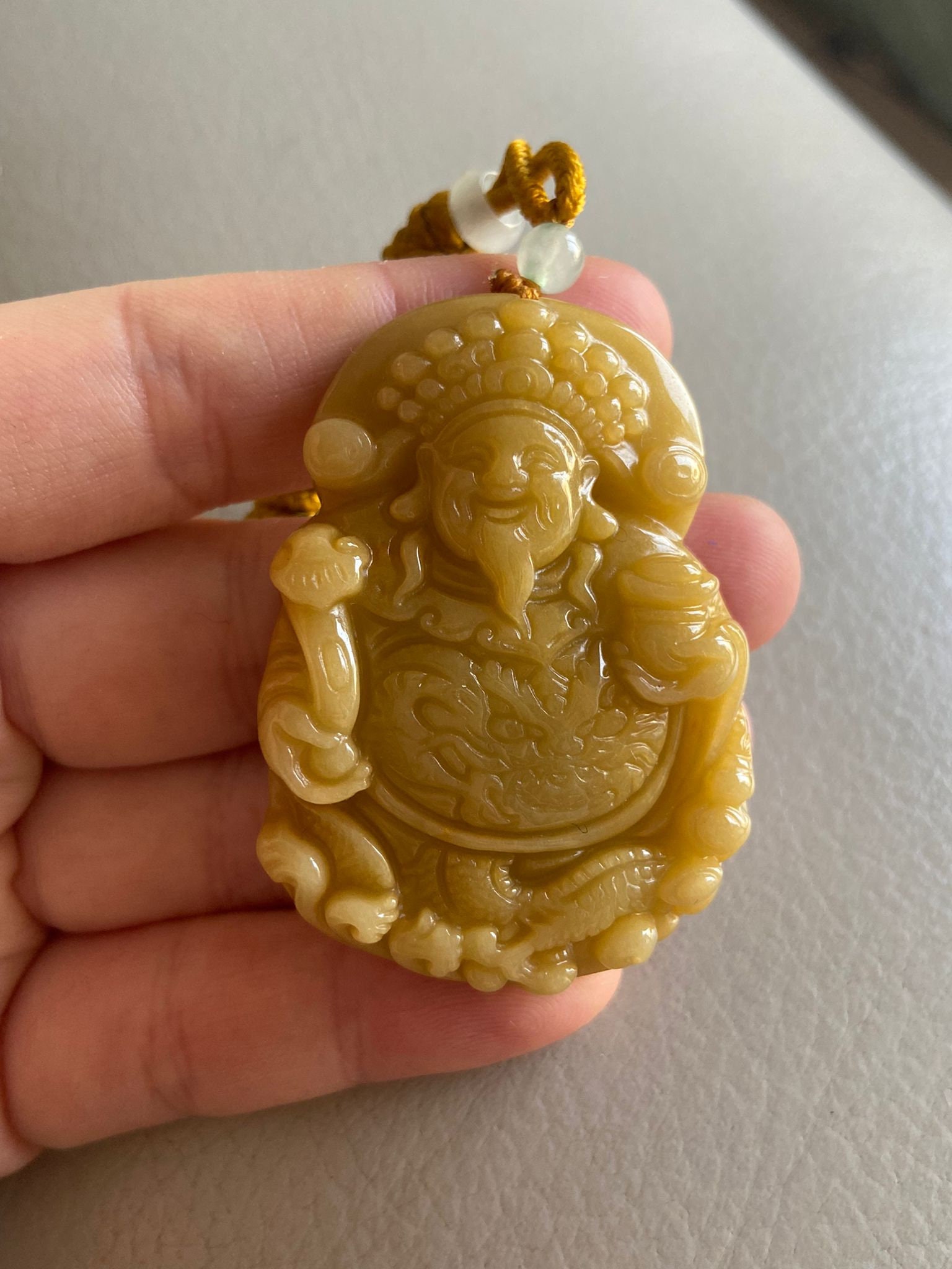 ビルマ　翡翠　ペンダント？　骨董 財神翡翠ペンダント、天然A級翡翠、ビルマ産宝石、彫刻ジュエリー
