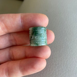 Jadeite Jade Bead Pendant, Light Green, Natural Grade A Type A Jade, Burma Burmese Gemstones Jewelry