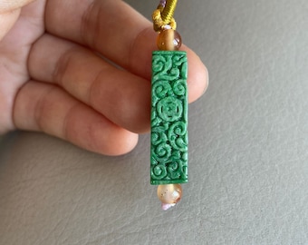 彫刻された中国の翡翠透かし細工の破片 - Etsy 日本