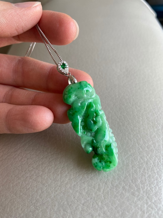 Carved jade deals jewelry