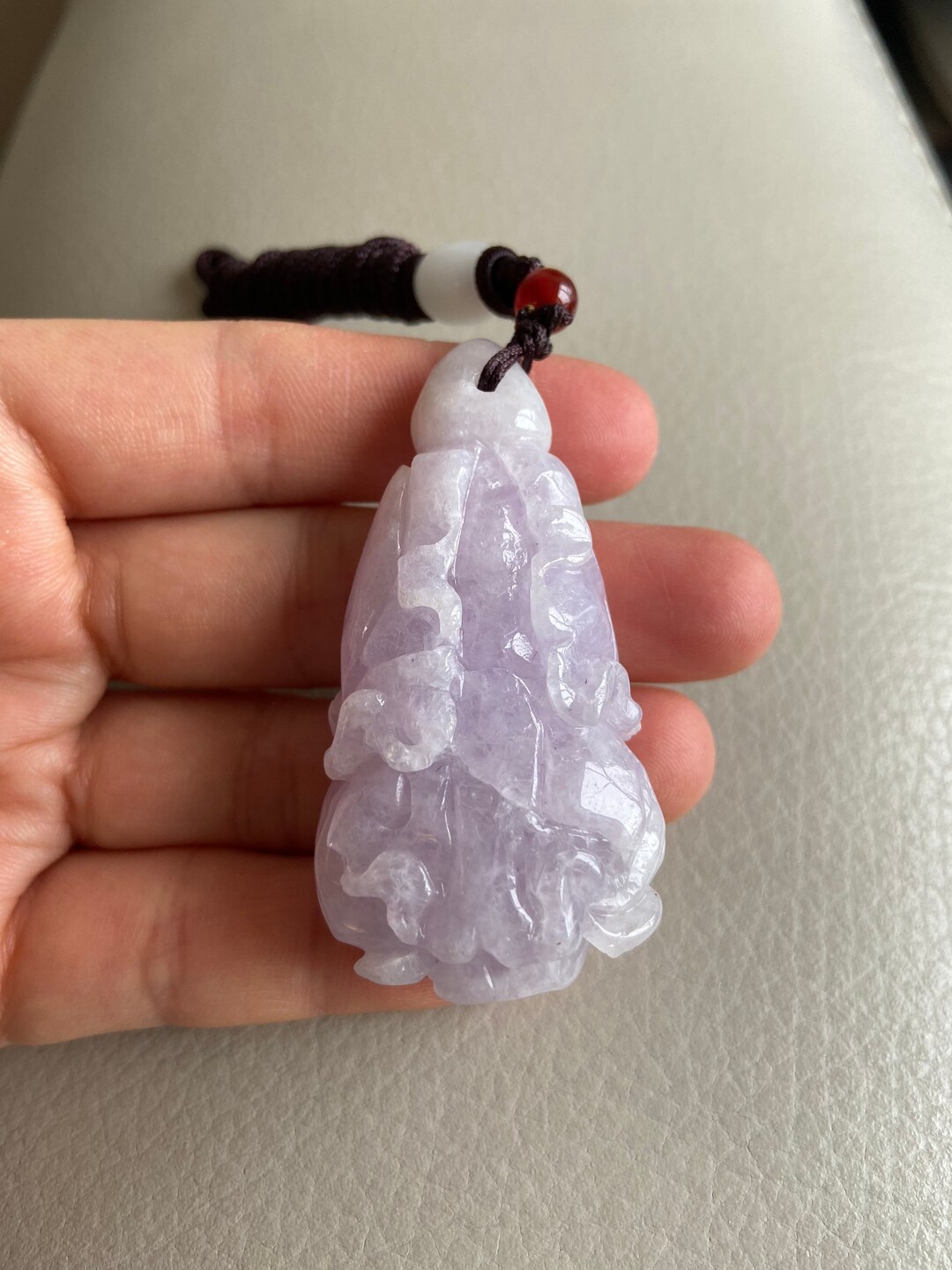 Buy Fortune Cabbage Jadeite Jade Pendant, Necklace, Lavender, Natural Grade  A Jade, Burmese Gemstones Carved Jewelry Online in India