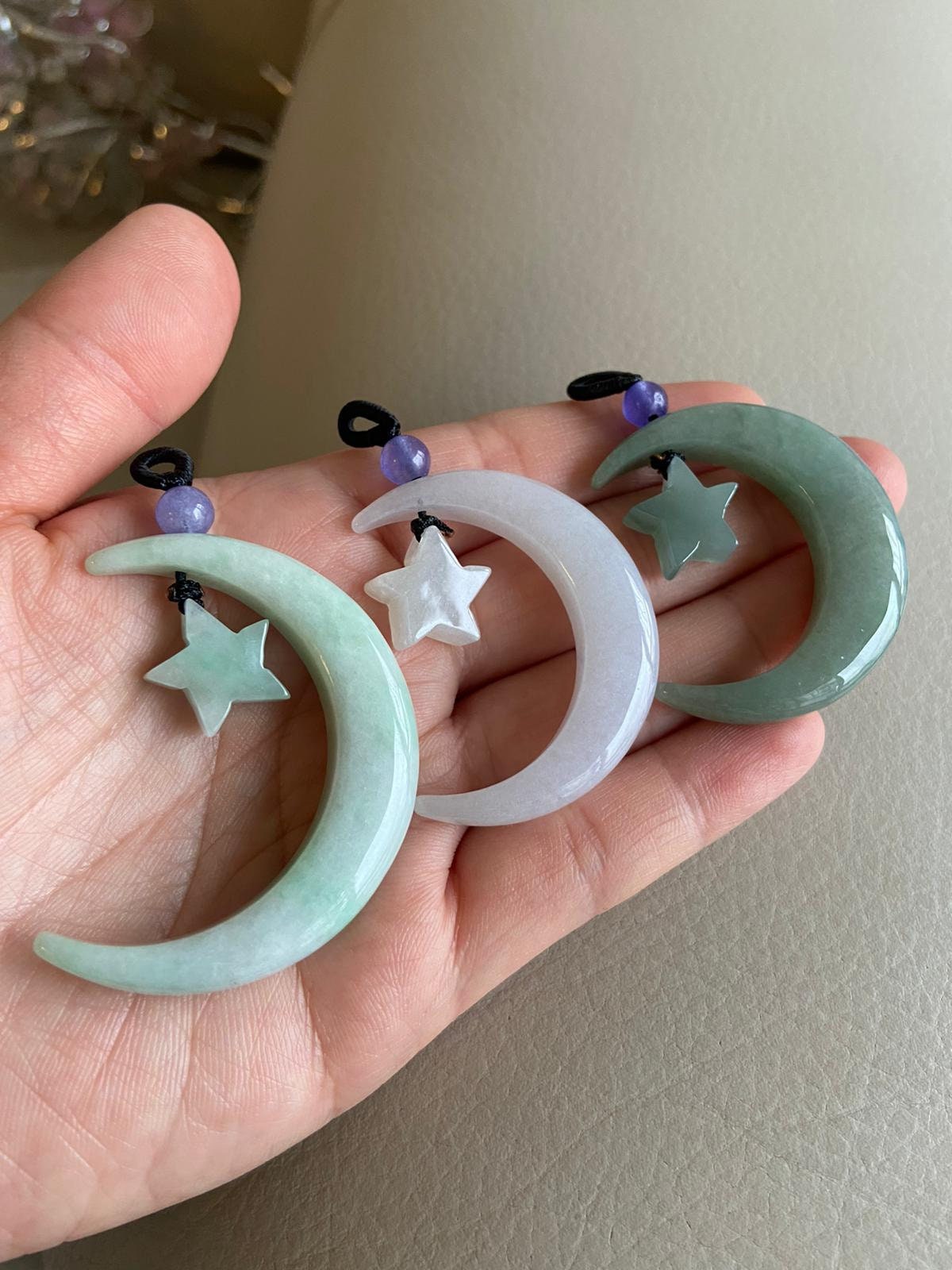 Lavender jade star necklace - Etsy 日本