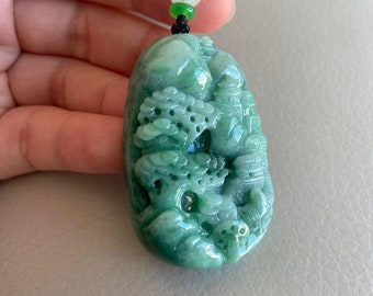 新品　翡翠 彫刻風景 ペンダント 翡翠彫刻ペンダントトップ 【RINNE】94668/C-1258 | 翡翠専門店