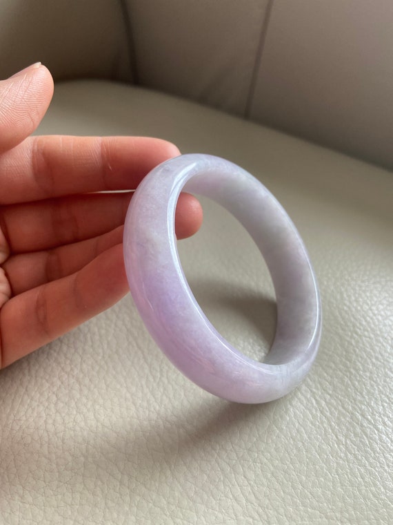 Buy Jade Bangle 58.3mm (2.29"), Round Shape, Light Lavender & Green,  Natural Jadeite Bracelet, Certified Grade A Jade, Myanmar Burmese Gemstones  Online in India - Etsy