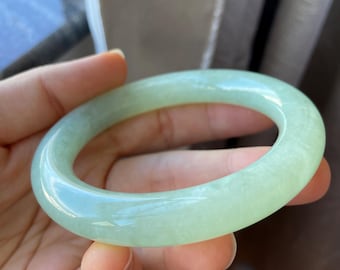 56.5 mm 認定 100% 天然 タイプ A ライトグリーン パープルレッド (FU