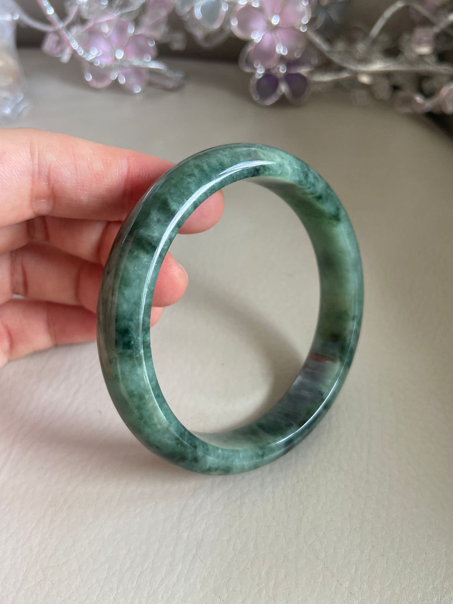 翡翠バングル 62.7 mm (2.47