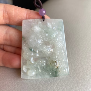 Chinese Dragon Jadeite Pendant, Natural Green Grade A Jade Certified, Carving Burma Gemstone Myanmar Rings Bangle Carved Bracelet Jewelry