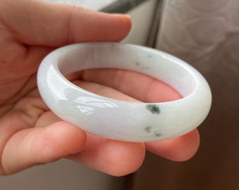 51.5 mm 認定 100% 天然タイプ A ライトパープル サニーグリーン