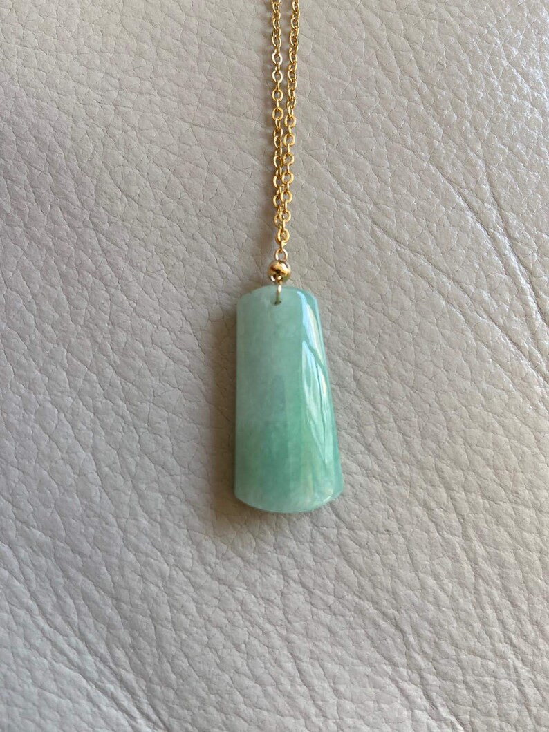 Apple Green Jadeite Jade Pendant with 925 silver bail & | Etsy