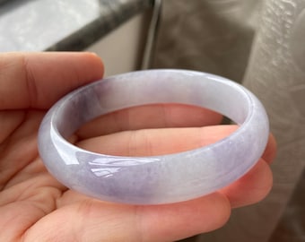 翡翠バングル 50.5 mm (1.99インチ)、ラウンドシェイプ、ライト