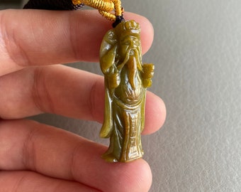 祿星翡翠ペンダント、天然グレードA翡翠、ビルマ産宝石、ジュエリー