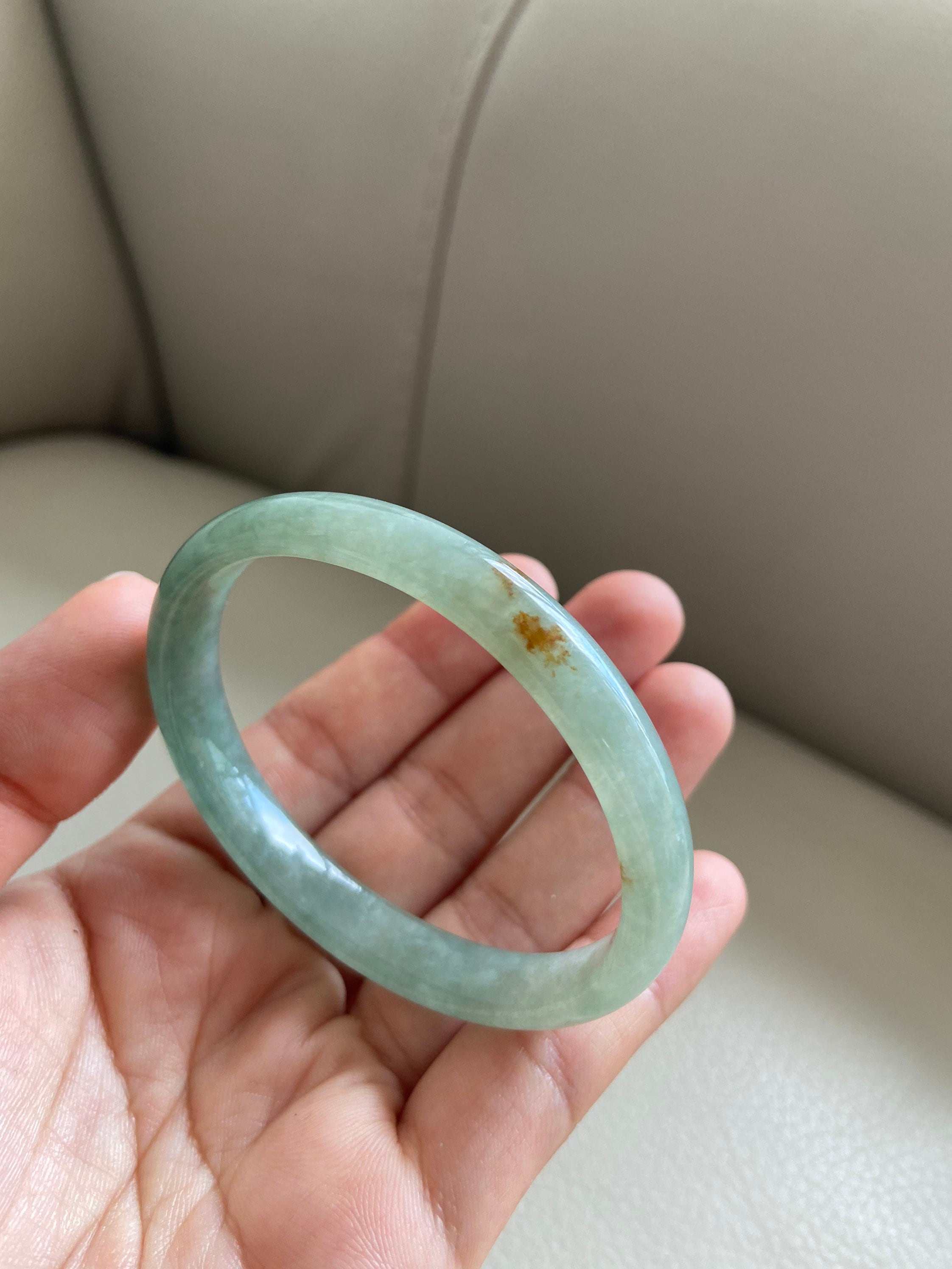 翡翠 ジェイド バングル 54 唯の宝箱【本翡翠保証】烏鶏種天然ひすいジェイ