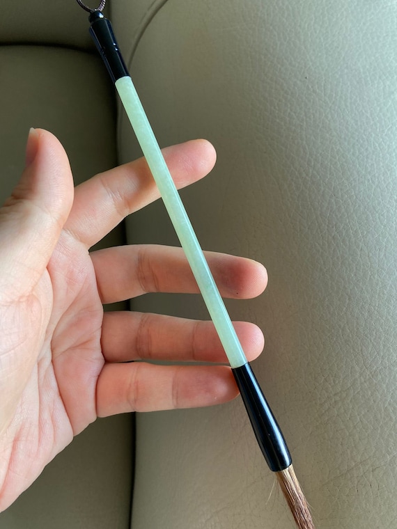Chinese Calligraphy Writing Brush Pen Jadeite Jade 100 Natural Grade A Burma Jade Etsy Ireland