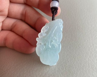 Chinese Pixiu (貔貅) Jadeite Jade Pendants, Pair, Light Green, Natural Grade A Jade Certified, Burmese Myanmar Gemstones Jewelry