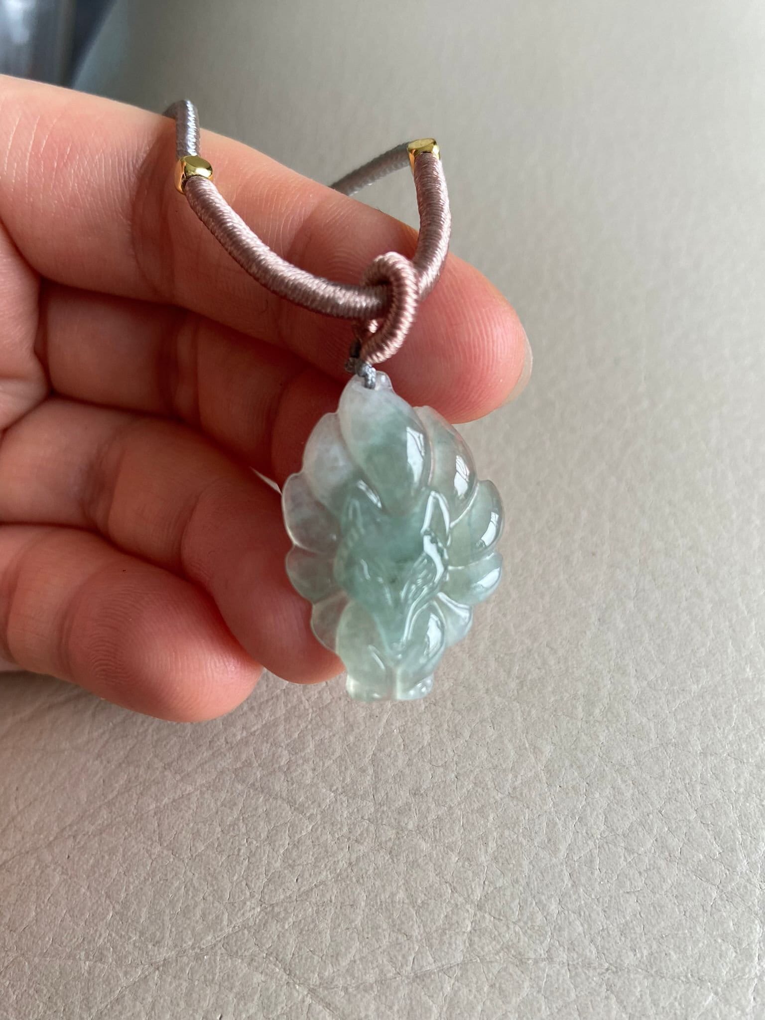 Collier En Jade Lavande De Turquie - 46cm, Argent Massif 925, Création Française