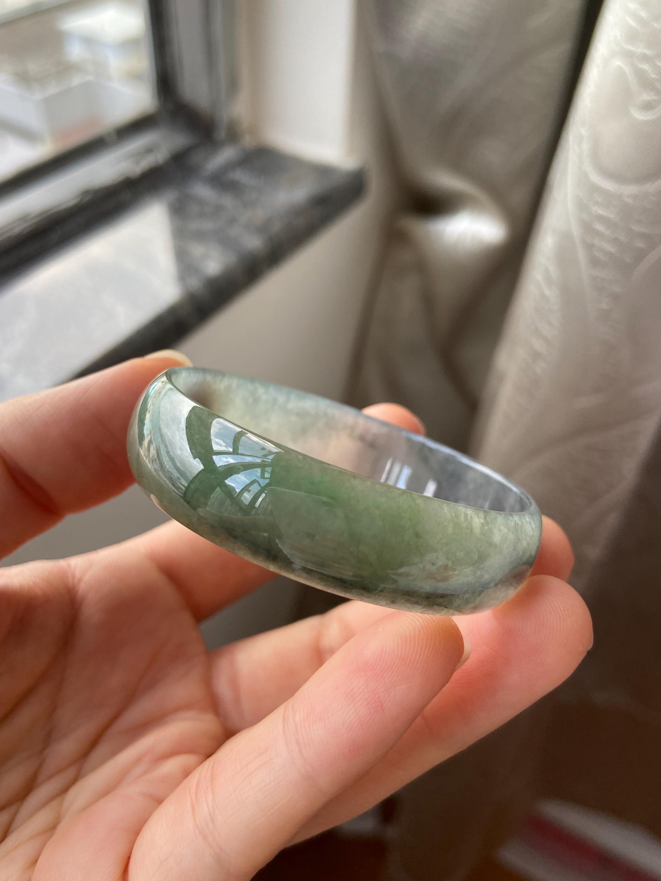 翡翠製緑色バングル 翡翠バングル 51.5 mm (2.03