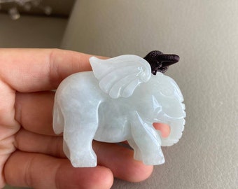 翡翠彫刻　象 翡翠 象 彫刻