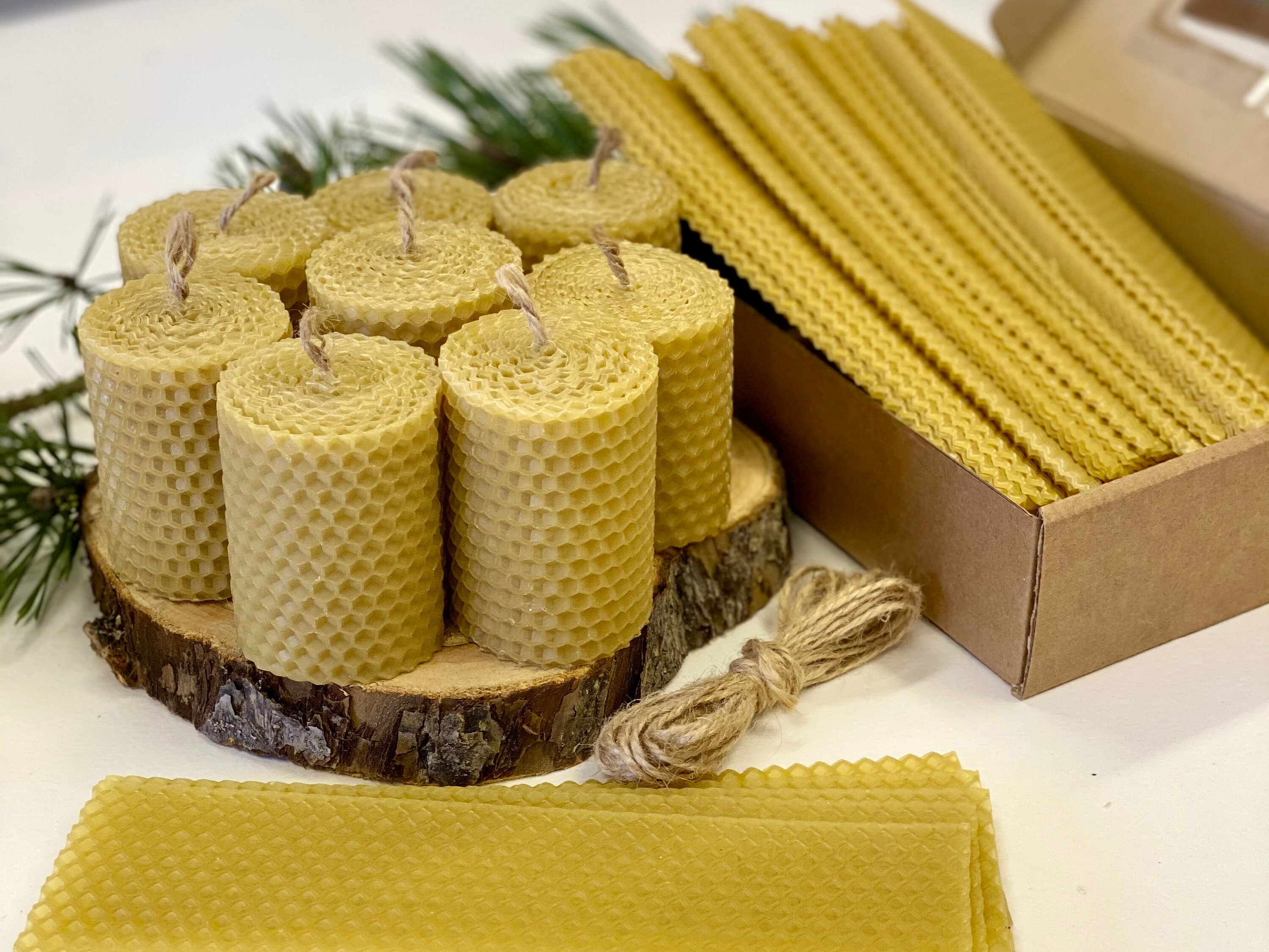 Natural DIY Candle Kit.Sheets of beeswax for making pillar Etsy