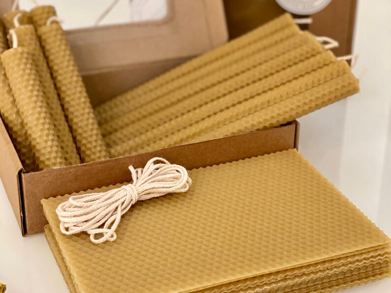 Natural beeswax Candle making Kit 14 sheets of Beeswax Etsy