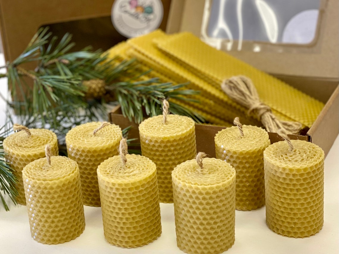 Natural DIY Candle Kit.Sheets of beeswax for making pillar Etsy