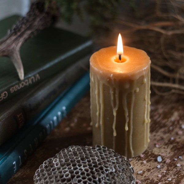 Pillar Candles, Beeswax Candle, Candle Gift Set, Organic Candles,