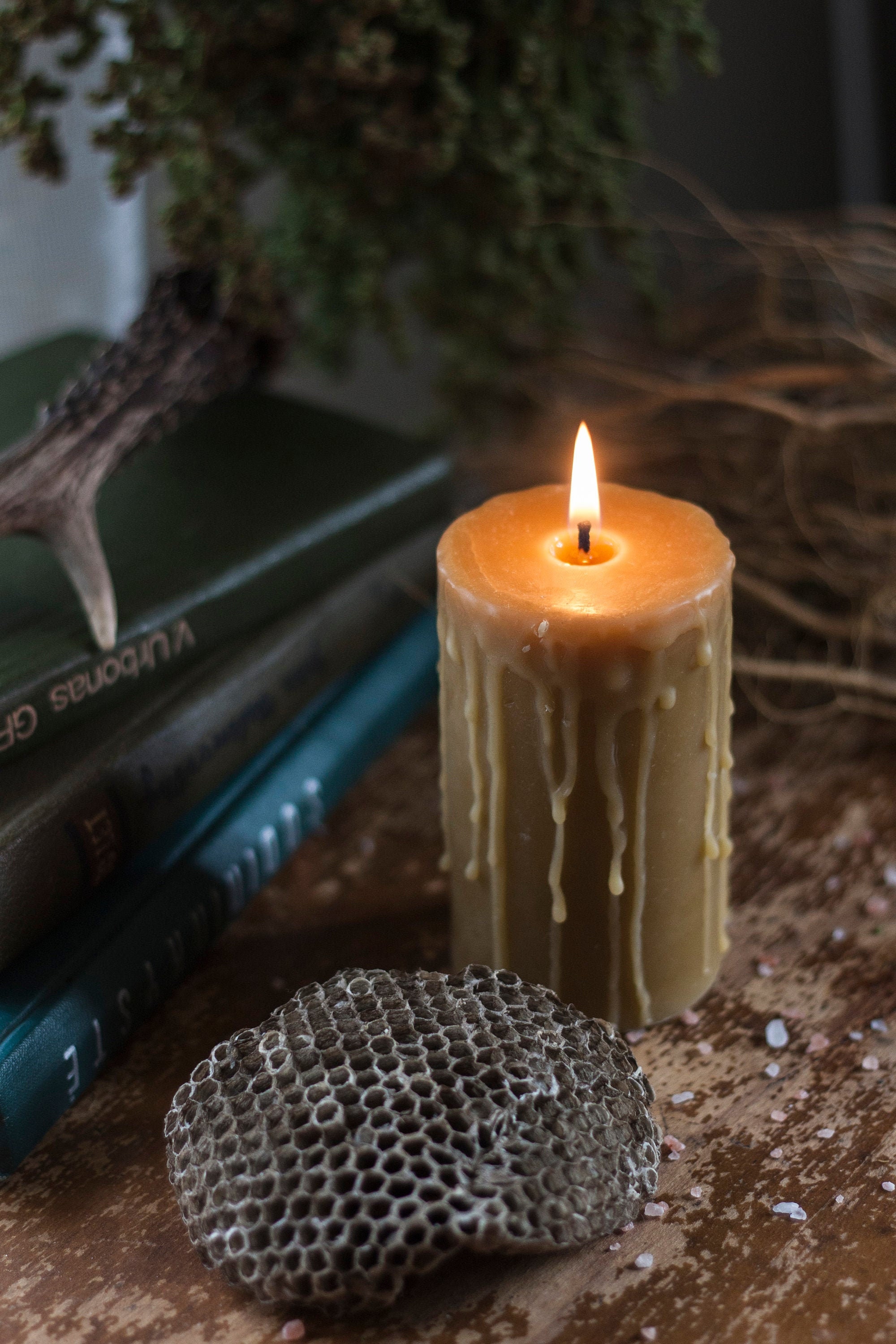 Bougies Pilier, Bougie en Cire d'abeille, Ensemble Cadeau de Bougies, Bougies Biologiques,