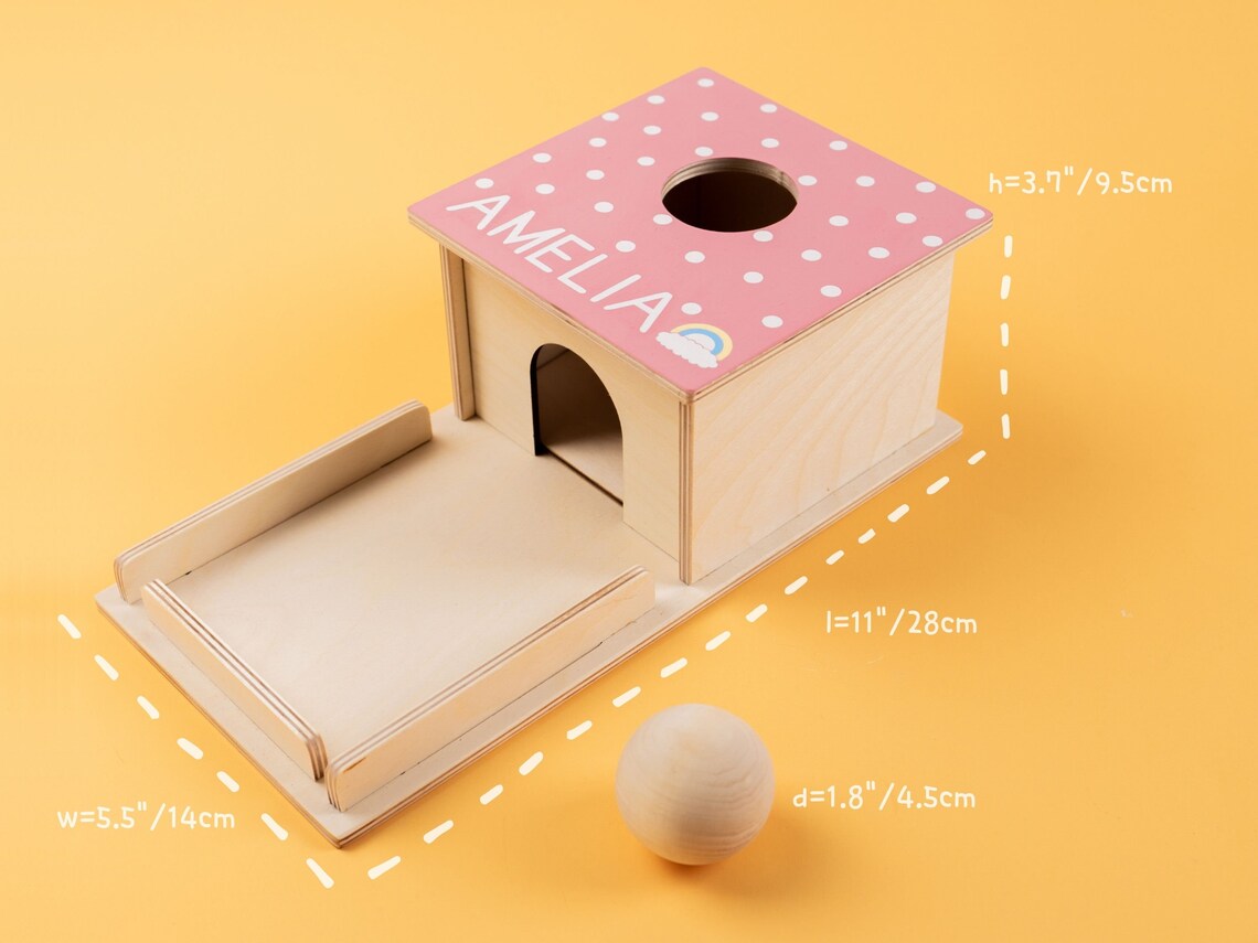Wooden baby toys Ball Drop toy Imbucare box shape sorter Etsy