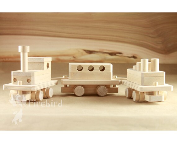 handmade wooden train