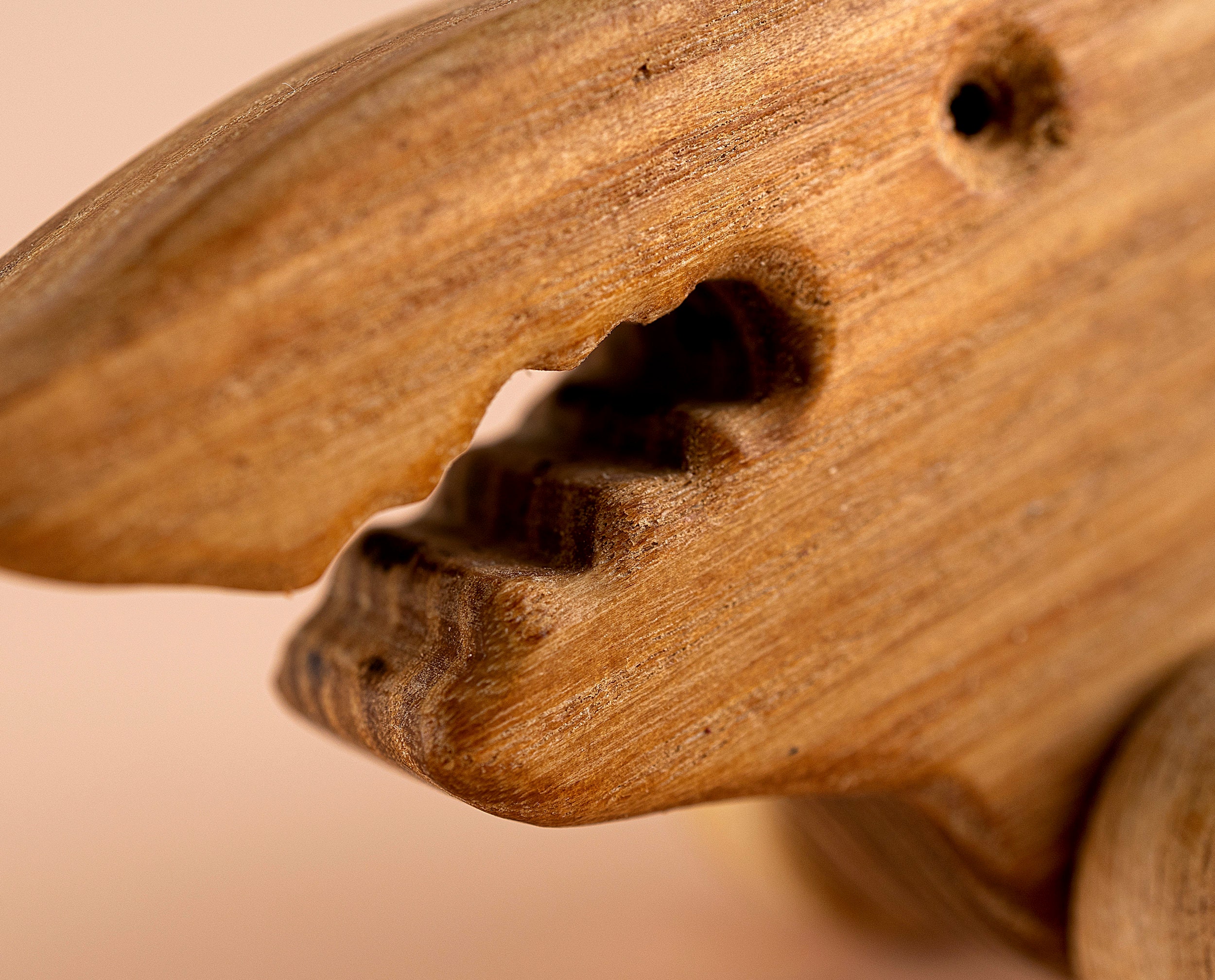 Wooden animals on wheels Wooden toy shark Wooden push toy Etsy