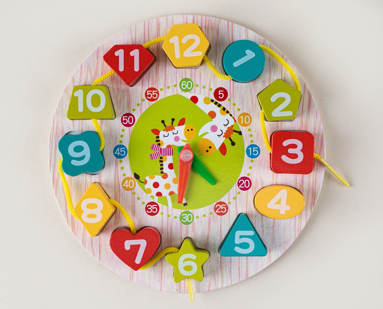 Wooden learning time clock Time learning shape puzzle Etsy