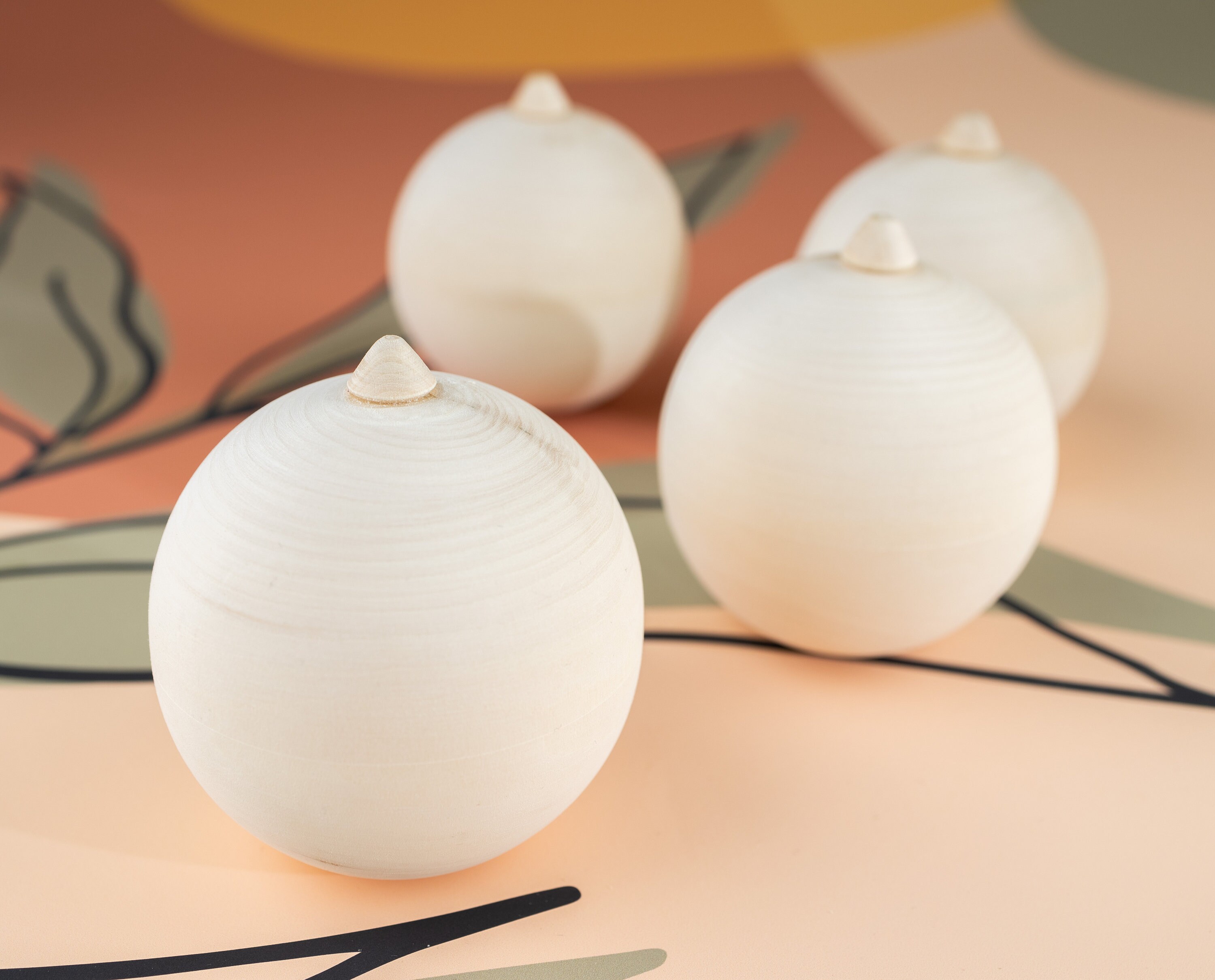 Blank wooden balls Unfinished wooden Christmas ornaments Etsy