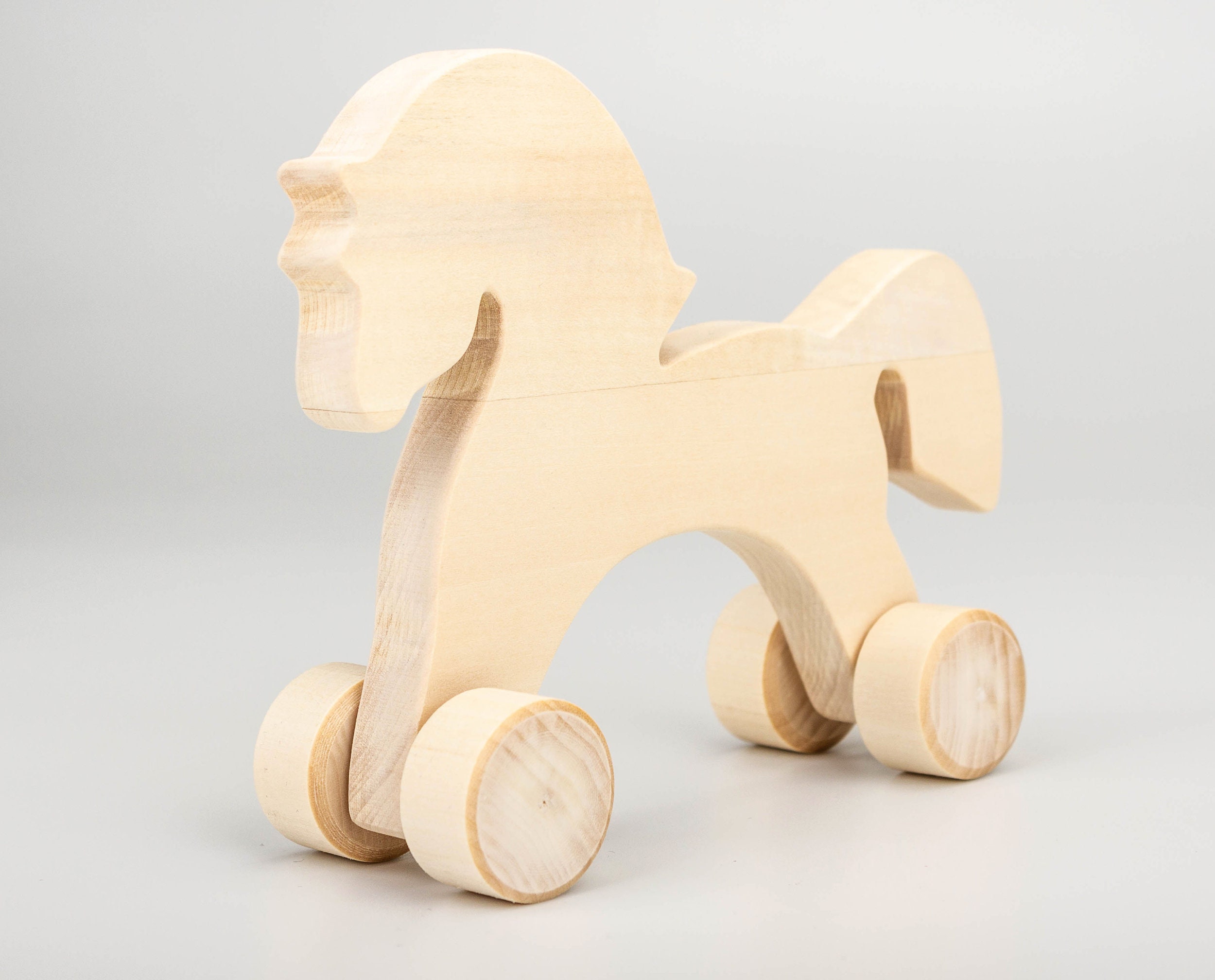 Wooden animal toys on wheels 43-63'' 11-16cm | Etsy