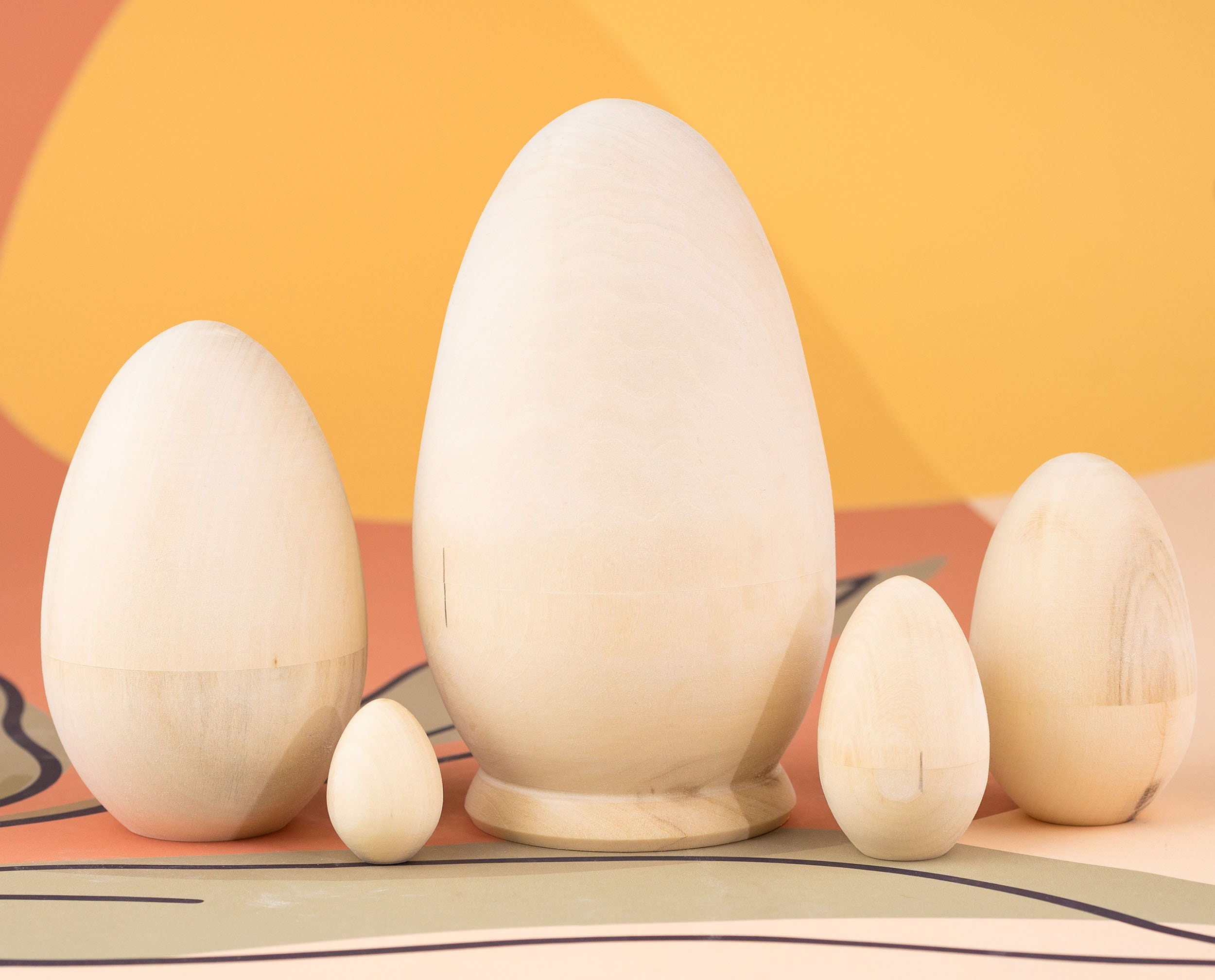 Blank nesting eggs Easter eggs Wooden eggs Montessori toys Etsy