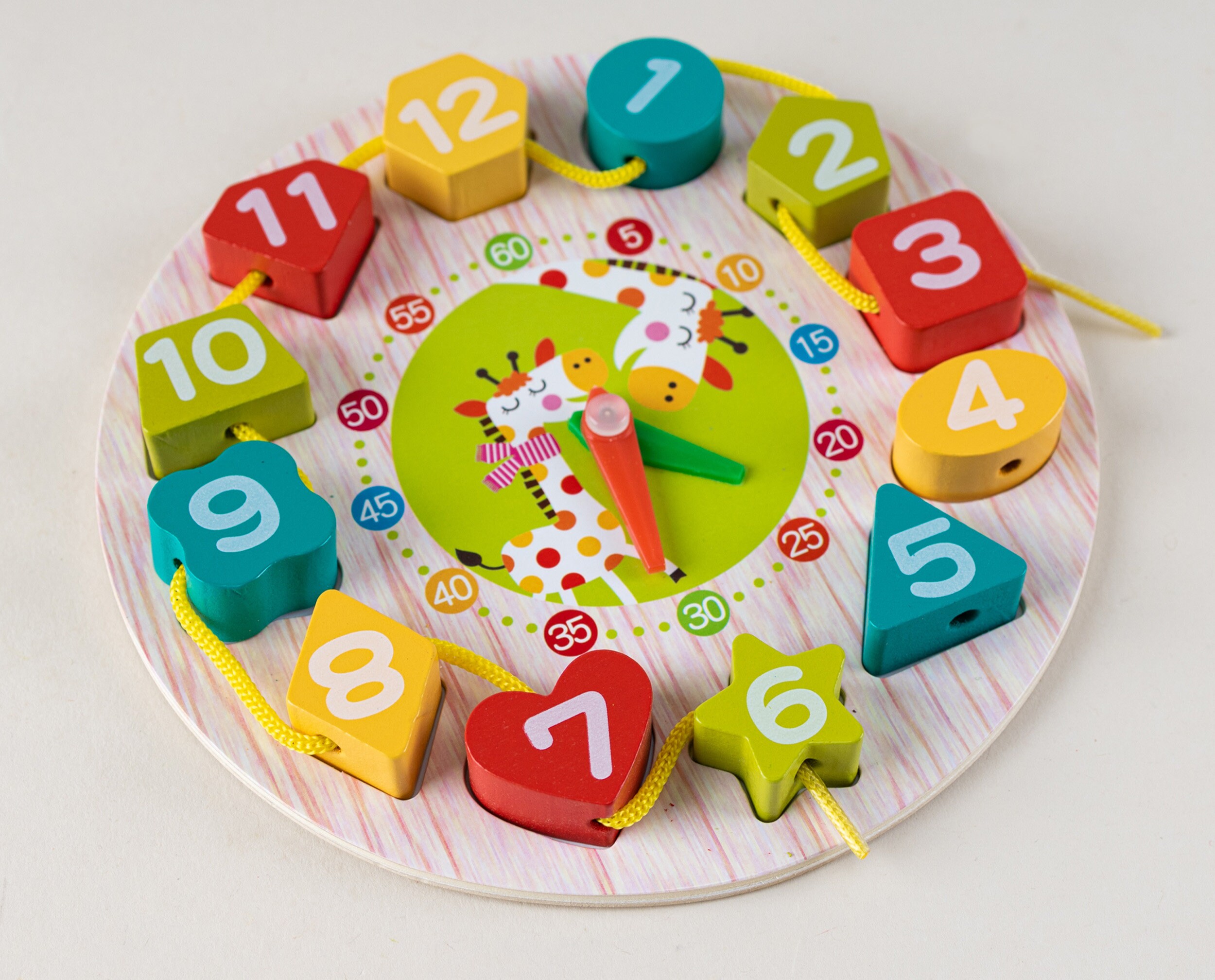 Wooden learning time clock Time learning shape puzzle Etsy
