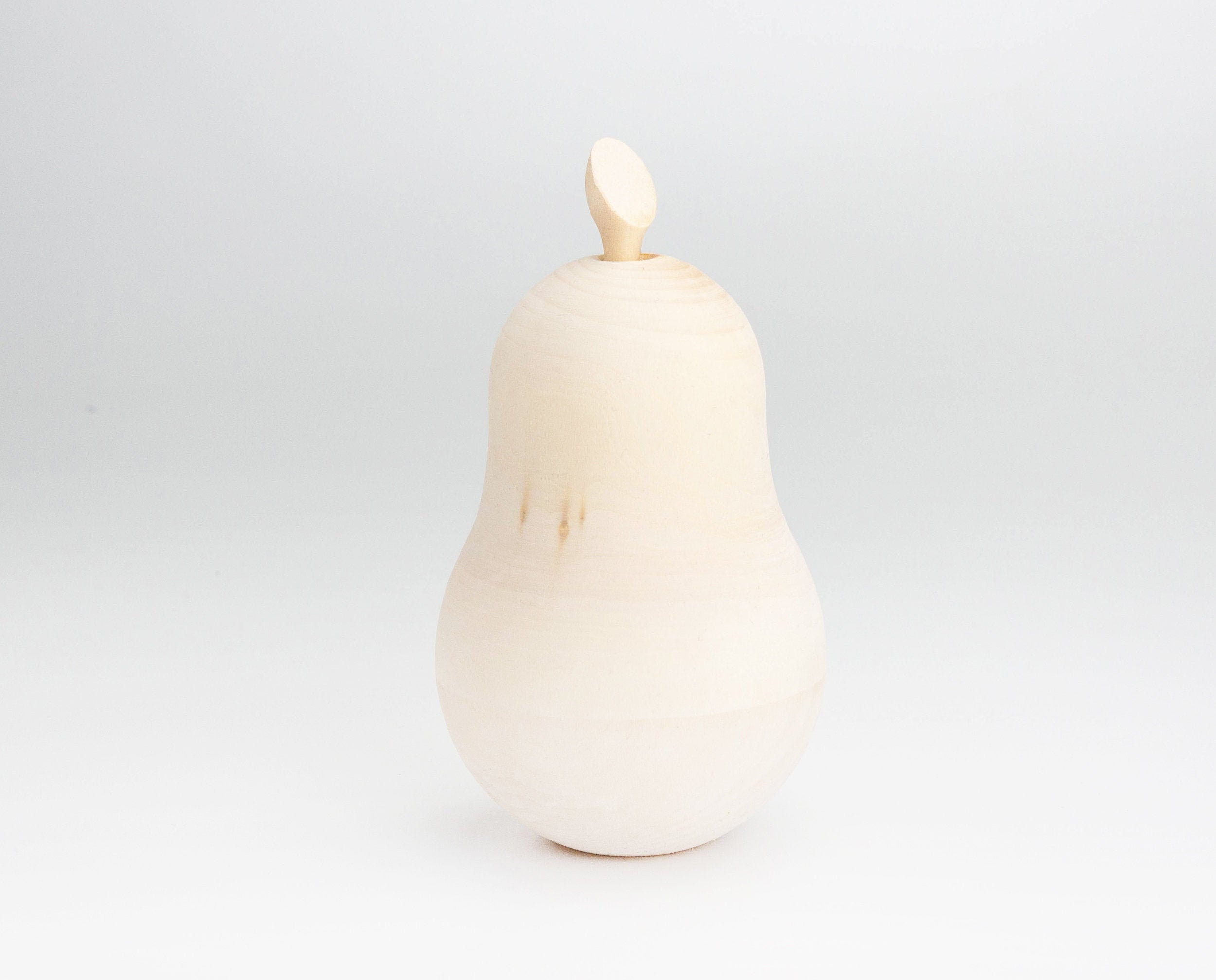 Wooden play food pear Unfinished wood toy Montessori Baby Etsy