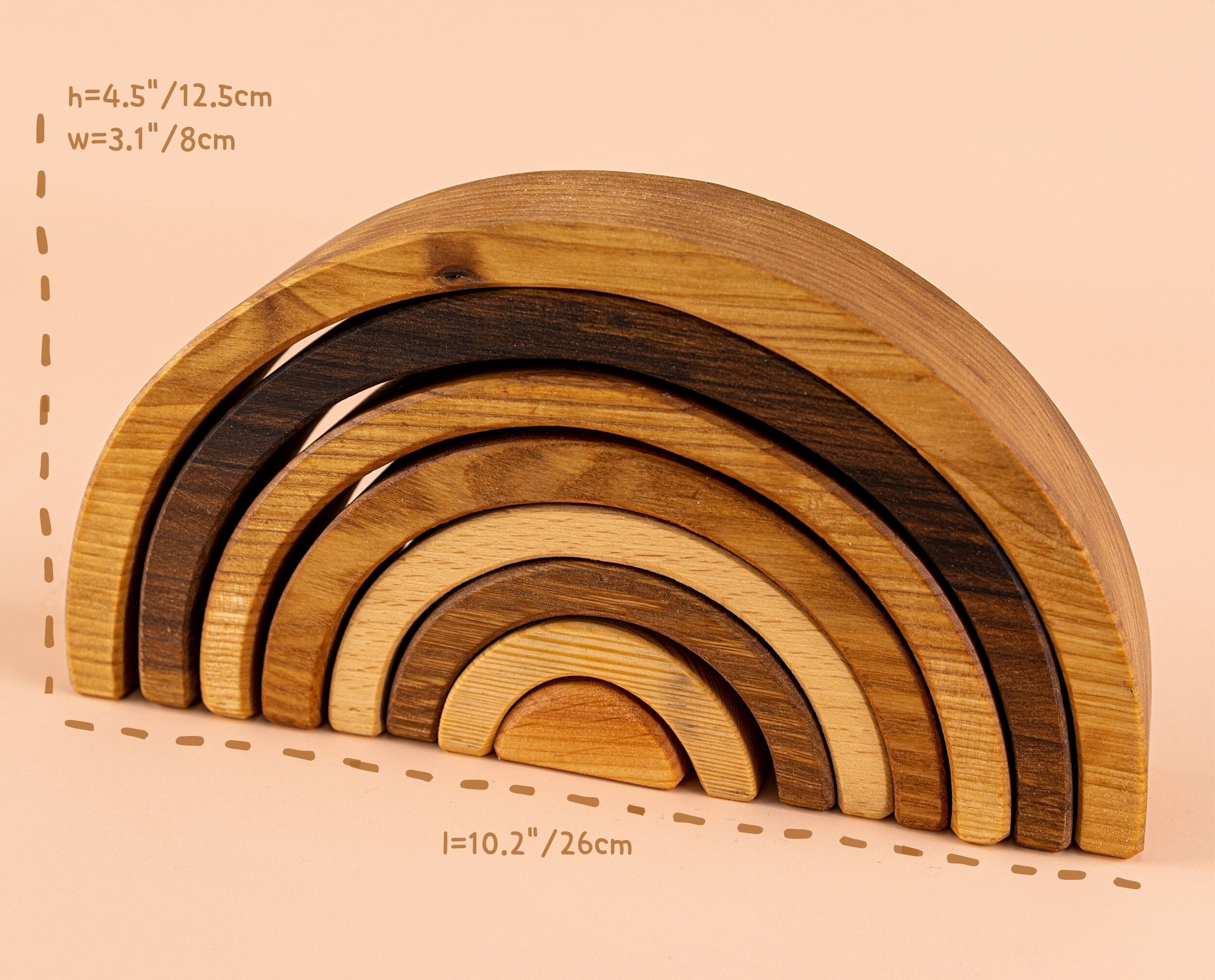 Montessori Toys Set of 3 Wooden Baby Toys Wooden Stacking Toy Etsy