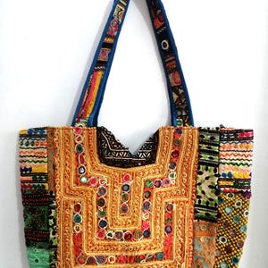 Vintage Tasche, Einkaufstasche, Banjara-Taschen, Schultertasche, afghanische Taschen, große Einkaufstasche aus Baumwolle