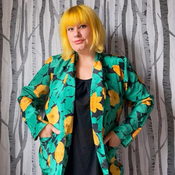 Flower pattern blazer 2025