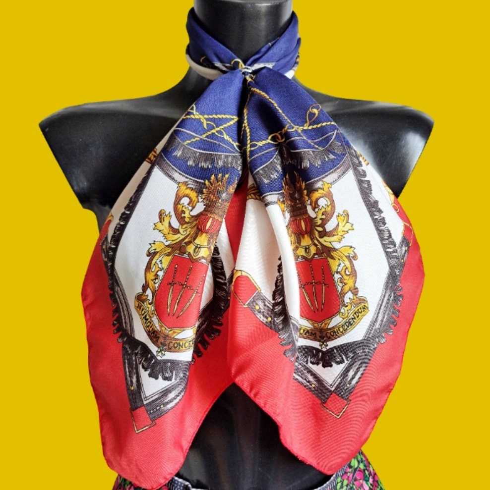 【関税＆送料込み】Burberry Heraldry Scarf Vintage Burberry Check Scarf ,oversize Shawl 82