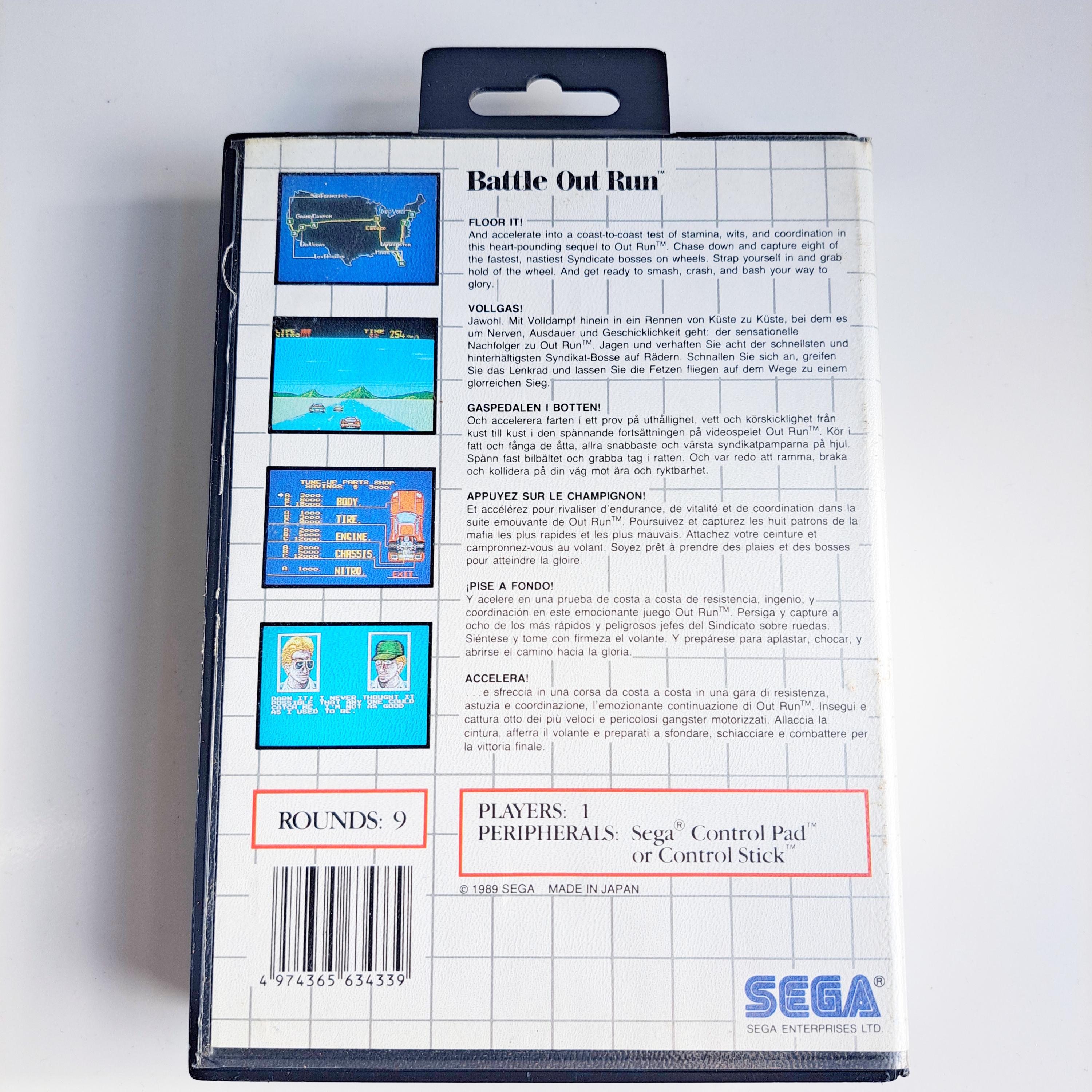 Prix Battle OutRun Master System : Cote & Argus